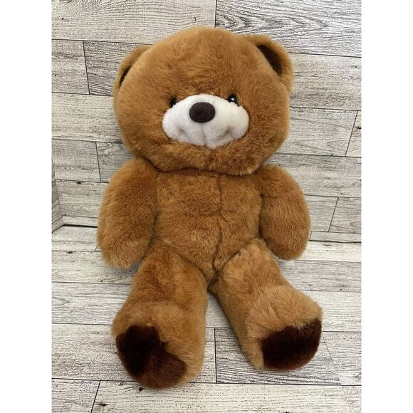 Vintage Fairview Brown Bear Plush Stuffed Animal with Flocked Nose 15” Teddy - Picture 1 of 8